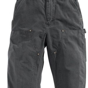 carhartt men's double front work dungaree washed duck b136